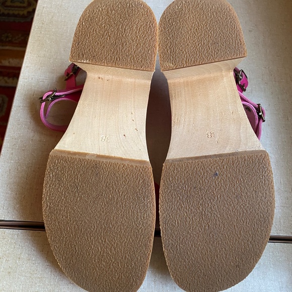 Swedish Hasbeens Pink Gittan Sandal size 38/8 worn once in box - Picture 6 of 9